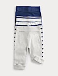 3pk Pure Cotton Striped Leggings (0-6 Yrs)