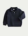 Knitted Quarter Zip Jumper (0-3 Yrs)