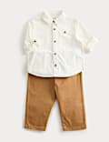2pc Cotton Rich Shirt and Chino Outfit (0-3 Yrs)