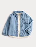 Denim Shirt with Printed T-Shirt (0-6 Yrs)