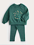 2pc Big World Sweatshirt & Leggings Outfit (0-3 Yrs)