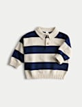 Striped Knitted Rugby Top (0-3 Yrs)