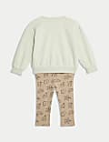 Outfit mit hohem Baumwollanteil und Croissant-Motiv (0–3&nbsp;J.)