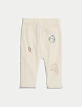 Pantalon 100&nbsp;% coton à motif nourriture brodé (jusqu’au 3 ans)