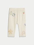 Pantalon 100&nbsp;% coton à motif nourriture brodé (jusqu’au 3 ans)