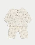 2pc Pure Cotton Print Outfit (0-3 Yrs)