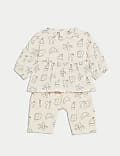 2pc Pure Cotton Print Outfit (0-3 Yrs)