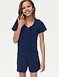 Cotton Rich Ribbed Pyjamas (6-16 Yrs)