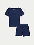 Cotton Rich Ribbed Pyjamas (6-16 Yrs)