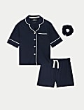 Cotton Blend Pyjamas & Scrunchie (3-16 Yrs)