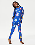 Pyjama en coton à motif chat (du&nbsp;7 au 14&nbsp;ans)