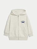 Hoodie mit hohem Baumwollanteil und Reißverschluss (3–16 J.)