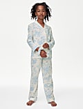 Cotton Modal Floral Pyjamas with Scrunchie (3-16 Yrs)