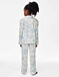 Cotton Modal Floral Pyjamas with Scrunchie (3-16 Yrs)