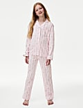 Cotton Modal Heart Pyjamas with Scrunchie (3-16 Yrs)