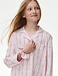 Cotton Modal Heart Pyjamas with Scrunchie (3-16 Yrs)