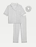 Modal Blend Pyjamas with Scrunchie (3-16 Yrs)