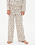 Leopard Print Cosy Ribbed Pyjamas (1-16 Yrs)