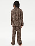 Satin Leopard Pyjamas and Eye Mask (3-16 Yrs)