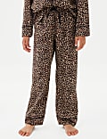 Satin Leopard Pyjamas and Eye Mask (3-16 Yrs)