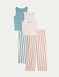 Lot de 2&nbsp;ensembles pyjamas en coton côtelé (du 6&nbsp;au 16&nbsp;ans)