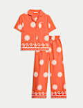 Pure Cotton Beach Print Pyjamas (6-16 Years)