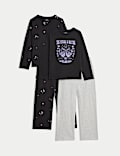 Lot de 2 ensembles pyjamas 100 % coton à motif graphique étoile (du 1 au 16 ans)