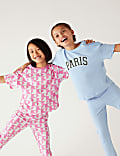 2pk Pure Cotton Paris Pyjama Sets (6-16 Yrs)