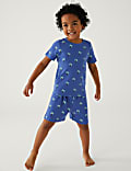 Pyjama 100&nbsp;% coton à motif palmier gaufré (du 1 au 8&nbsp;ans)