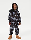 Fleece Dinosaur Hooded Onesie (1-7 Yrs)