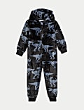Fleece Dinosaur Hooded Onesie (1-7 Yrs)