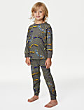 Pure Cotton Glow in the Dark Train Pyjamas (1-8 Yrs)