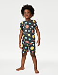 Pure Cotton Glow In The Dark Space Pyjamas (1-8 Yrs)