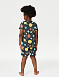 Pure Cotton Glow In The Dark Space Pyjamas (1-8 Yrs)