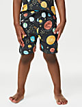 Pure Cotton Glow In The Dark Space Pyjamas (1-8 Yrs)