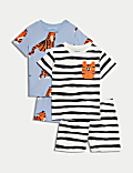 Pack de 2 pijamas 100% algodón con estampado de tigre (1-8&nbsp;años)