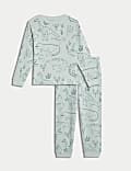 Pure Cotton Dinosaur Pyjamas (1-8 Yrs)