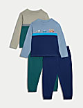 2pk Pure Cotton Transport Pyjama Sets (1-8 Yrs)