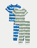 Lot de 2&nbsp;ensembles pyjamas 100&nbsp;% coton tie dye (du 1&nbsp; au 16&nbsp;ans)