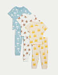 Lot de 3 ensembles pyjamas 100 % coton avec imprimé Seaside (du 1 au 8 ans)