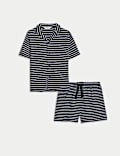 Pijama de algodón de rayas (1-16 años)
