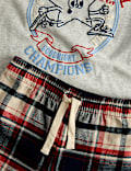 Pure Cotton Star Graphic Checked Pyjamas (12 Mths-8 Yrs)
