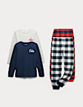 Kids' 2pk Pure Cotton Checked Pyjama Sets (1-16 Yrs)
