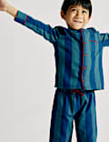 Pure Cotton Striped Pyjamas (12 Mths-10 Yrs)