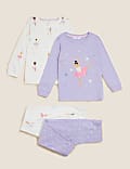 2pk Pure Cotton Ballerina Pyjama Sets (1-7 Yrs)