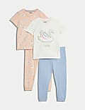 Pack de 2 pijamas de algodón con diseño de cisne (1-8&nbsp;años)