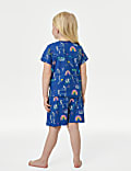 Pure Cotton Glow in the Dark Heart Pyjamas (1-8 Yrs)