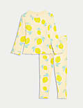Pijama de algodón con diseño de limones (1-8&nbsp;años)