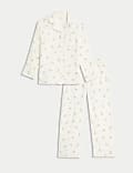 Pure Cotton Floral Pyjamas (1-16 Yrs)