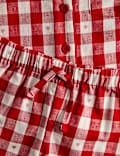 Pure Cotton Gingham Revere Pyjamas (1-16 Yrs)